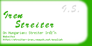 iren streiter business card